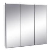 Design House Cyprus 30-2/5" x 30-1/10" Frameless Mirrored Medicine Cabinet Clear