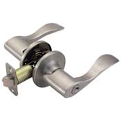 Design House Springdale Series Entry Lever with Reversible Handles Satin Nickel