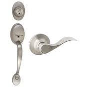 Design House Coventry Series Handleset with Springdale Interior Lever Satin Nickel