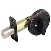 Design House Single Sided Deadbolt with Turn Button Interior Brushed Bronze