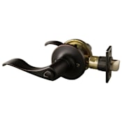 Design House Stratford Reversible Privacy Door Lever Handleset with 6-Way Latch Oil Rubbed Bronze