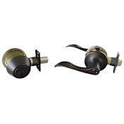 Design House Stratford Reversible Keyed Entry Door Leverset and Deadbolt Combination with 6-Way Latch Oil Rubbed Bronze