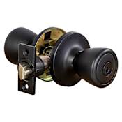 Design House Terrace Reversible Keyed Entry Door Knob Set with 6-Way Latch Matte Black