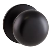 Design House Cambridge Passage Door Knob Set with Round Rose Matte Black