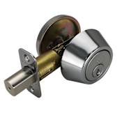 Design House Single Cylinder Keyed Entry Deadbolt Polished Chrome