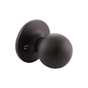 Design House Ball Series Non-Turning One-Sided Dummy Door Knob with Round Rose Matte Black