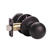 Design House Ball Series Passage Door Knob Set with Round Rose Matte Black