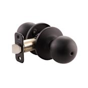 Design House Ball Series Privacy Bed and Bath Door Knob Set with Round Rose Matte Black