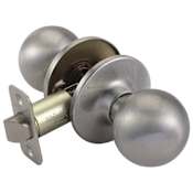 Design House Ball Series Passage Fits Doors 1-3/8" to 1-3/4" Thick Satin Nickel