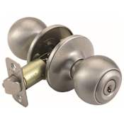 Design House Ball Series Entry Fits Doors 1-3/8" to 1-3/4" Thick Satin Nickel