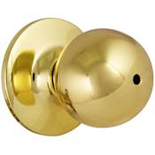 Design House Ball Series Privacy Fits Doors 1-3/8" to 1-3/4" Thick Polished Brass