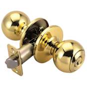 Design House Ball Series Entry Fits Doors 1-3/8" to 1-3/4" Thick Polished Brass