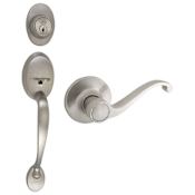 Design House Coventry Series Handleset with Single Cylinder Deadbolt Satin Nickel