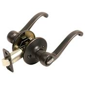 Design House Scroll Series Privacy Lever with Reversible Handles Oil Rubbed Bronze