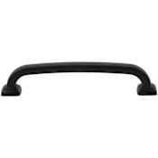 DesignPerfect Transitional 5-1/16" (128 mm) Center to Center Curved Square Cabinet Handle / Drawer Pull Black