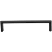DesignPerfect Contemporary 5-1/16" (128 mm) Center to Center Flat Cabinet Handle / Drawer Pull Black