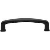 DesignPerfect Contemporary 3-3/4" (96 mm) Center to Center Soft Square Cabinet Handle / Drawer Pull Black