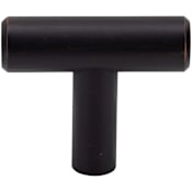 DesignPerfect Minimalist Classic 1-9/16" T Bar Cabinet Knob / Drawer Knob Black