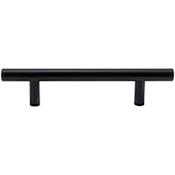 DesignPerfect Minimalist Classic 3-3/4" (96 mm) Center to Center Round Bar Cabinet Handle / Drawer Bar Pull Black