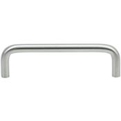 DesignPerfect Standard 4" (101.6 mm) Center to Center Wire Cabinet Handle / Drawer Pull Brushed Chrome