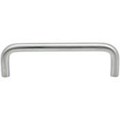 DesignPerfect Standard 3-3/4" (96 mm) Center to Center Wire Cabinet Handle / Drawer Pull Brushed Chrome