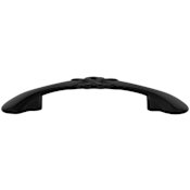 DesignPerfect Traditional Pack of (10) 3" Center to Center Arch Bow Cabinet Handles / Drawer Pulls with Weave Accent Black