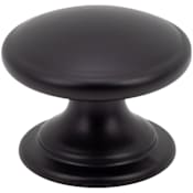DesignPerfect Classic Pack of (10) 1-1/4" Smooth Round Cabinet Knobs / Drawer Knobs Black