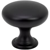 DesignPerfect Classic Smooth 1-3/16" Round Mushroom Cabinet Knobs / Drawer Knobs Black
