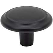 DesignPerfect Traditional Pack of (10) 1-1/4" Round Mushroom Cabinet Knobs / Drawer Knobs Black