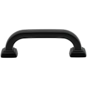 DesignPerfect Vintage Pack of (10) 3" Center to Center Bold Block Arch Curved Cabinet Handles / Drawer Pulls Black