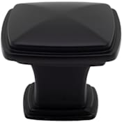 DesignPerfect Contemporary Pack of (10) - 1-3/16" Soft Pyramid X Square Cabinet Knobs / Drawer Knobs Black