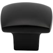 DesignPerfect Contemporary Pack of (10) - 1-3/16" Soft Convex Square Cabinet Knobs / Drawer Knobs Black
