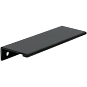 DesignPerfect Contemporary Pack of (25) - 3-3/4 Inch Center to Center Finger Tab Lip Cabinet Pulls, Drawer Lip Pulls Black
