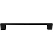 DesignPerfect Minimalist Pack of (25) 7-9/16" Center to Center Thin Sleek Square Cabinet Handles / Drawer Pulls Black