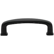 DesignPerfect Rustic Contemporary Pack of (25) - 3 Inch Center to Center Curved Square Cabinet Handles / Drawer Pulls Black