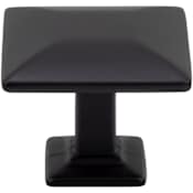 DesignPerfect 1-3/16 Inch Square Cabinet Knob - Pack of 25 Black