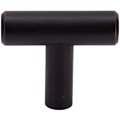 DesignPerfect Modern Pack of (25) - 1-9/16 Inch "T" Bar Cabinet Knobs / Drawer Knobs Black