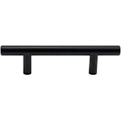 DesignPerfect Modern Pack of (25) - 3 Inch Center to Center Sleek Round Bar Cabinet Handles / Drawer Knobs Black