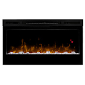 Dimplex 34" Wide 4,163 BTU 120 Volt Wall Mount Electric Fireplace with LED Flame Technology Black