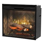 Dimplex Revillusion 5118 BTU 24 Inch Wide Built-In Vent Free Electric Fireplace with Remote Control Black
