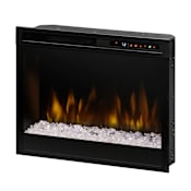 Dimplex Multi-Fire XHD 5118 BTU 23 Inch Wide Insert Electric Firebox with Glass Embers Black
