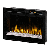 Dimplex Multi-Fire XHD 5118 BTU 26 Inch Wide Insert Vent Free Electric Fireplace with LED Lighting and Acrylic Ice Glass Media Bed Black