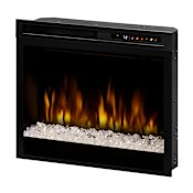 Dimplex Multi-Fire XHD 5118 BTU 28 Inch Wide Insert Electric Firebox with Glass Embers Black