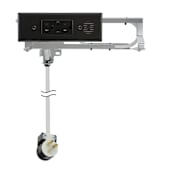 Docking Drawer Amp Blade Compact Vanity Outlet Fits 11" Wide Drawers, 2 AC & 2 USB-C, Auto Safety Shutoff Black