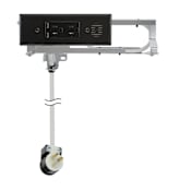 Docking Drawer Amp Blade Compact Vanity Outlet Fits 11" Wide Drawers, 2 AC & 2 USB-C, Auto Safety Shutoff Black