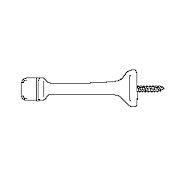 DON-JO Cast Aluminum Rigid Base Stop Antique Nickel