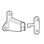 DON-JO Cast Brass Door Holder Satin Chrome