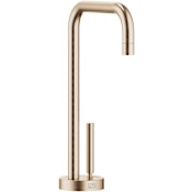 Dornbracht Meta Square 0.5 GPM Hot and Cold Water Dispenser with Thermally Insulated Spout and Lead Free Brushed Champagne (22kt Gold)