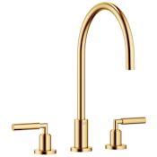 Dornbracht Tara 1.5 GPM Widespread Kitchen Faucet Brushed Durabrass