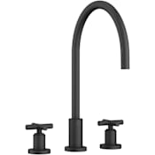 Dornbracht Tara 1.5 GPM Widespread Kitchen Faucet with Swivel Spout and Cartridge Matte Black
